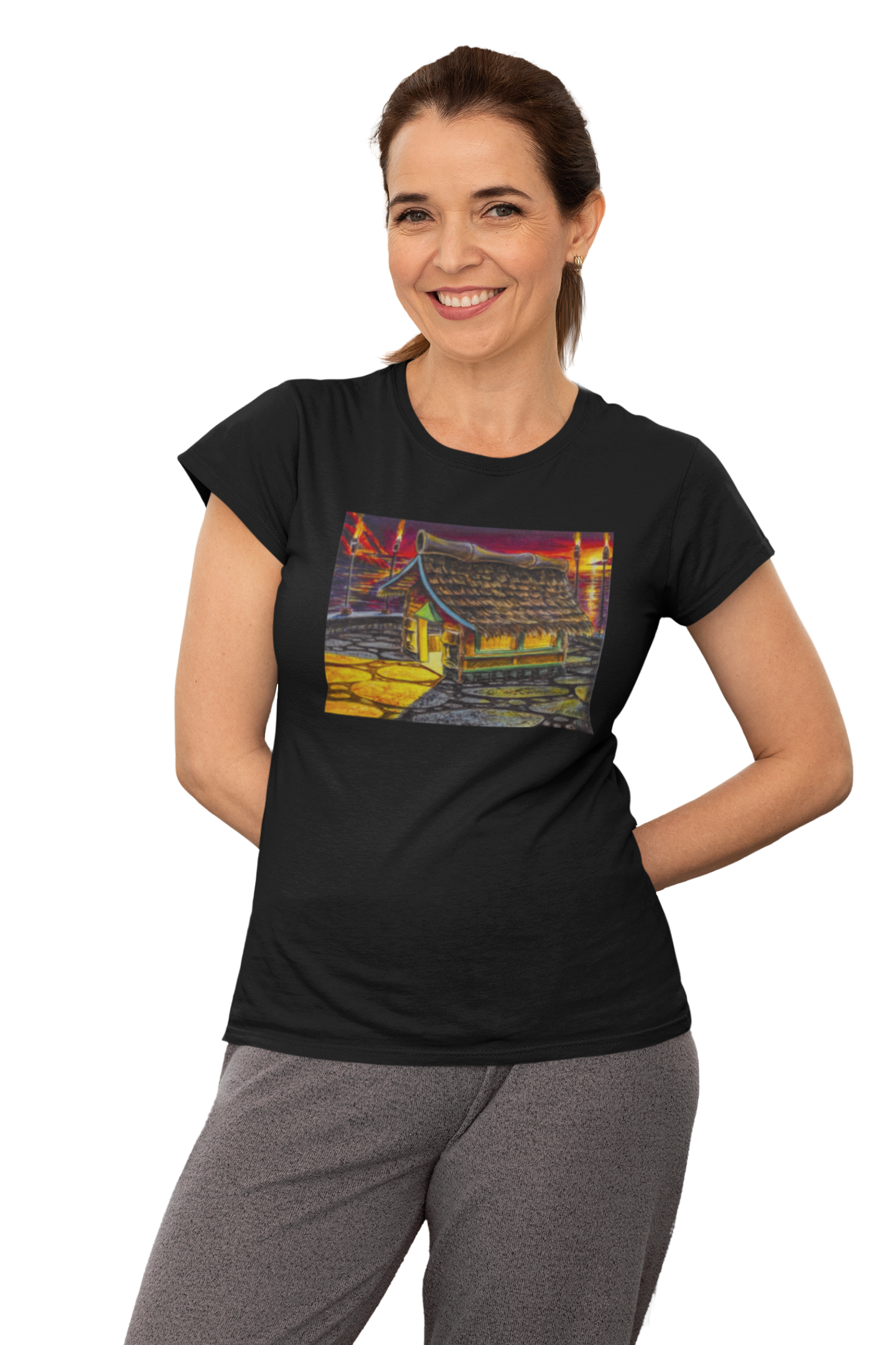 Island Tiki Hut - MaddK Studio  - Unisex Short-Sleeve T-Shirt